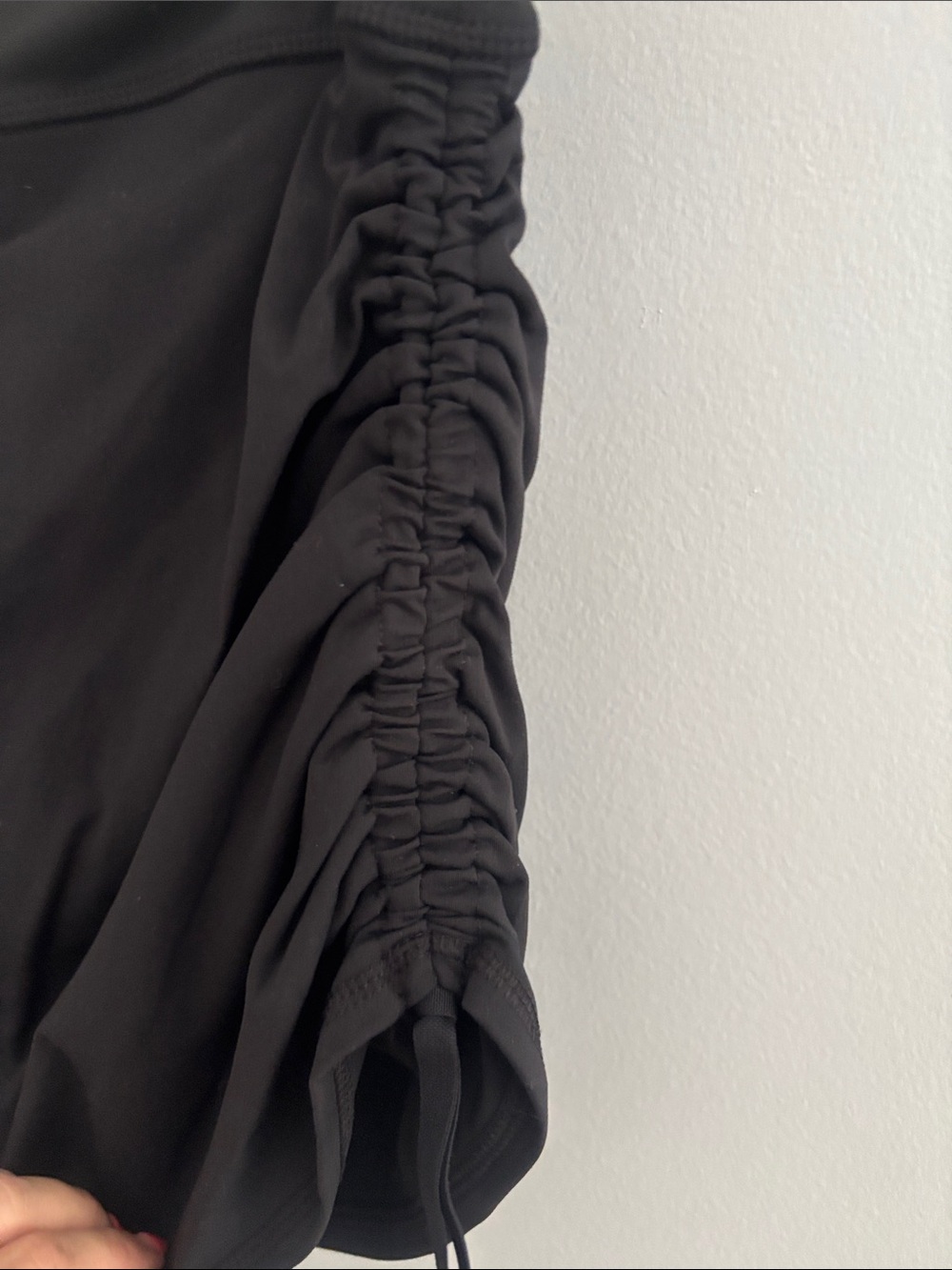 Avia Black High-Low Ruched Athletic Skirt - Picture 4 of 6